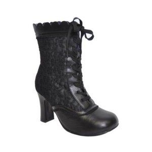 TUK Gothic Lolita Lace Baby Doll Boots